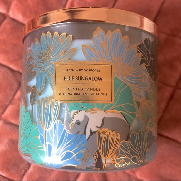 Bath & Body Works | Accents | Blue Bungalow 3 Wick Candle Bath And Body ...